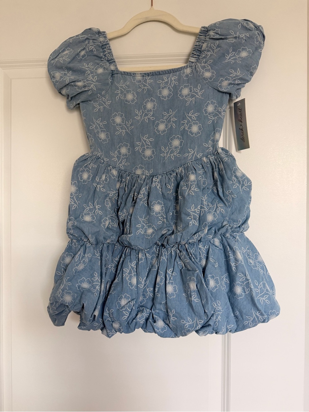 Derek Heart Puff Sleeve Bubble Dress